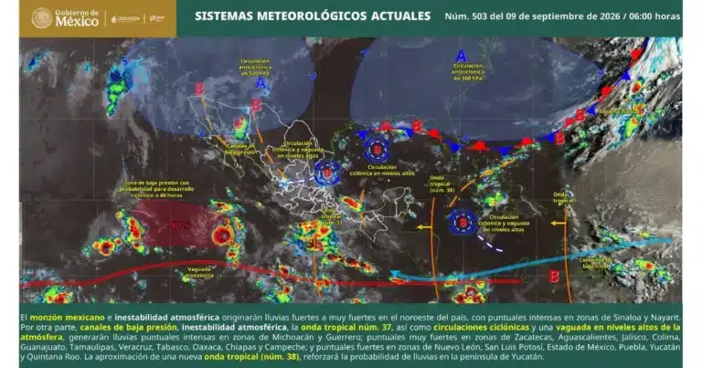 clima hoy en méxico lluvias intensas y temperaturas de hasta 45 grados