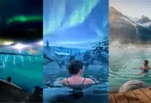 3 aguas termales en lugares fríos del mundo y vistas impresionantes (Fotos de internet)