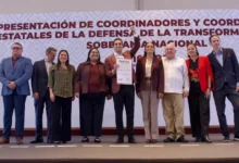Palabras de la presidenta nacional de Morena, Ariadna Montiel, en la presentación del coordinador estatal Gino Segura (Foto de redes sociales)