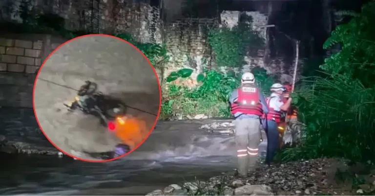 Motociclista arrastrado por agua en Tuxtla, continúa la búsqueda (Fotos de internet)