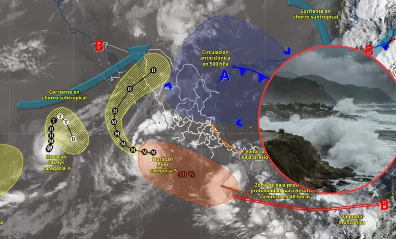 Pronóstico del Tiempo Hoy en México: fuertes lluvias por huracán mayor Polo (Foto de Conagua e internet)