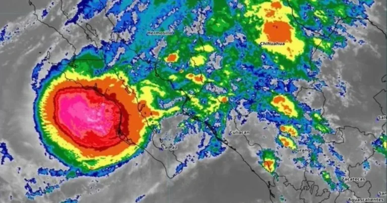 Huracán Polo llega a Baja California Sur con lluvias y vientos de categoría 3 (Imagen de Conagua)