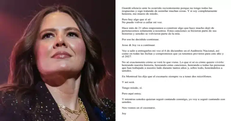 joy huerta rompe en llanto tras separación de jesse & joy, se enteró 20 minutos antes