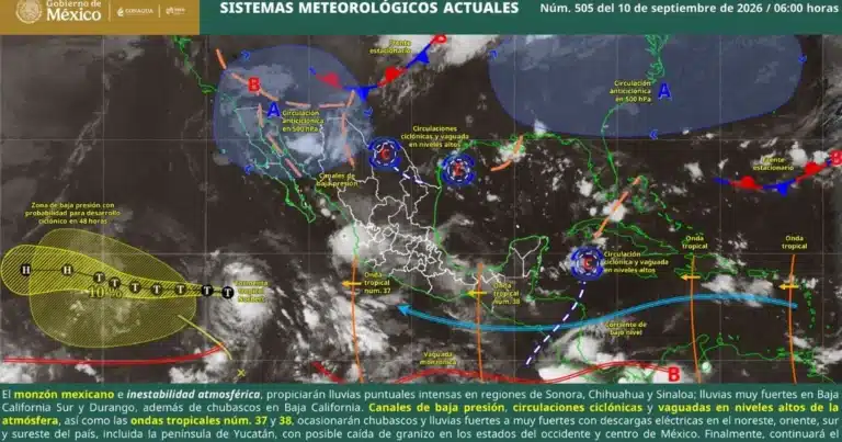 pronóstico del clima en méxico lluvias intensas y temperaturas superiores a 45 °c