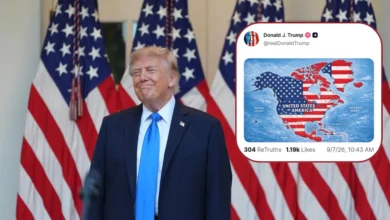 trump incluye a méxico y canadá en mapa de eu