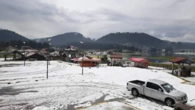 granizada en san cristóbal de las casas cubre calles de hielo
