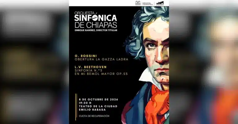 la orquesta sinfónica de chiapas llevará al público al corazón del genio de beethoven con la monumental “eroica”