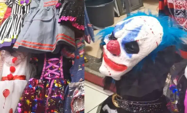 Comerciantes listos para la temporada de disfraces por Día de Muertos