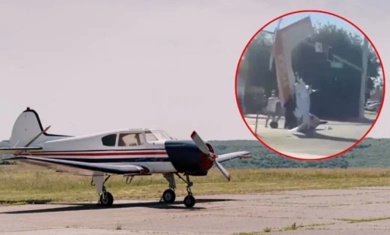avioneta se estrella en una calle de california
