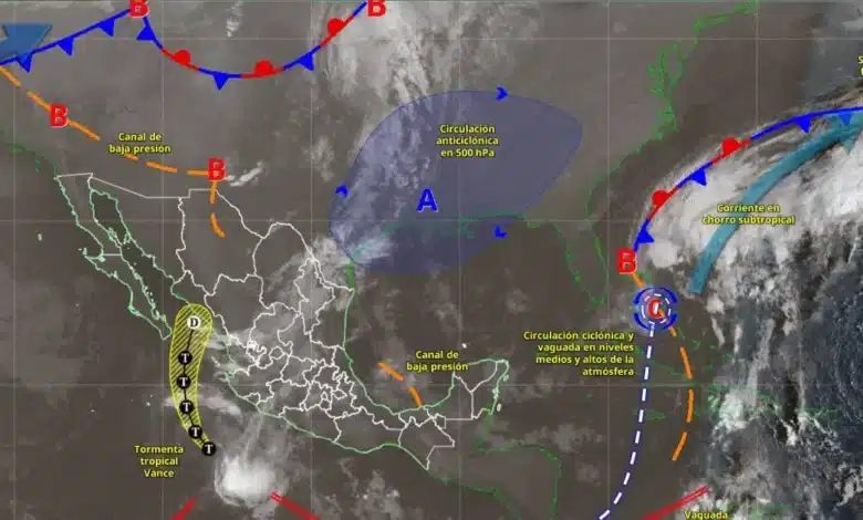 clima hoy en méxico vance amenaza con lluvias fuertes en jalisco y colima