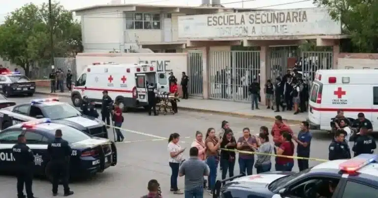 Tiroteo en secundaria de Torreón (Foto de internet)