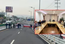 Bloqueo de la México-Pachuca (Fotos de internet)