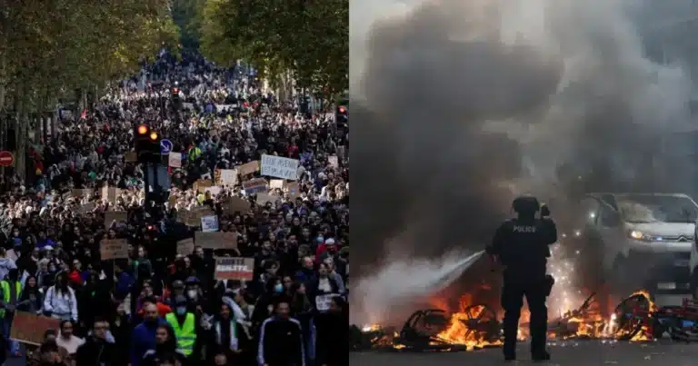 Protestas paralizan París, cientos de detenidos (Fotos de internet)