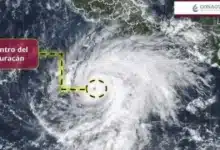 Huracán Vance provoca fuertes lluvias, se debilita frente a las costas (Imagen de Conagua)