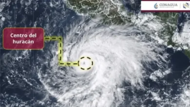 Huracán Vance provoca fuertes lluvias, se debilita frente a las costas (Imagen de Conagua)