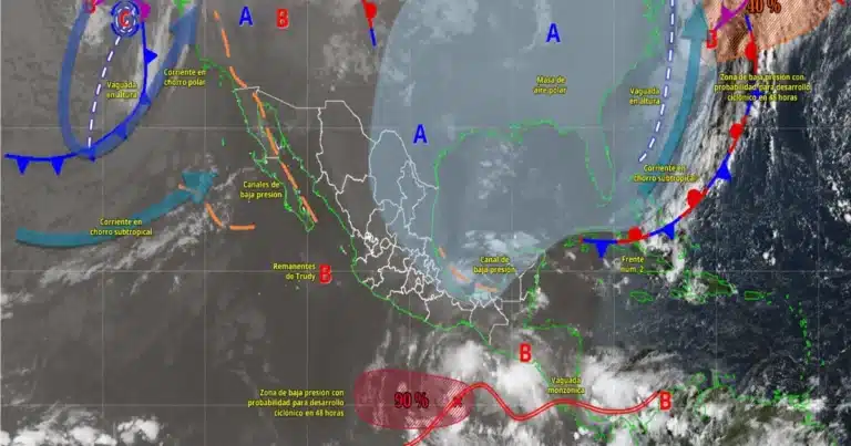 frente frío 2 provoca lluvias intensas en veracruz y fuertes vientos