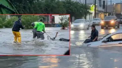 video recolectores de basura rescatan a automovilista arrastrado por la corriente en monterrey